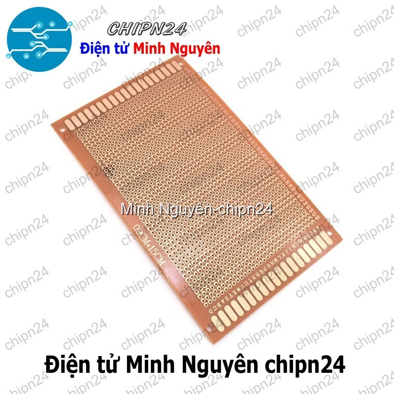 [1 tấm] Testboard 1 mặt thường 9x15cm (Board đồng đục lỗ PCB, Testboard cắm hàn)