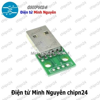[2 cái] (K95) Đế chuyển Adapter USB A Đực to DIP (PCB chuyển, Mạch chuyển)