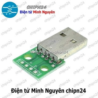 [2 cái] (K95) Đế chuyển Adapter USB A Đực to DIP (PCB chuyển, Mạch chuyển)