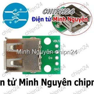 [2 cái] (K95) Đế chuyển Adapter USB A Đực to DIP (PCB chuyển, Mạch chuyển)
