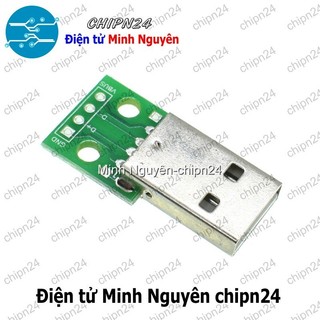 [2 cái] (K95) Đế chuyển Adapter USB A Đực to DIP (PCB chuyển, Mạch chuyển)