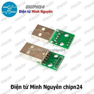 [2 cái] (K95) Đế chuyển Adapter USB A Đực to DIP (PCB chuyển, Mạch chuyển)