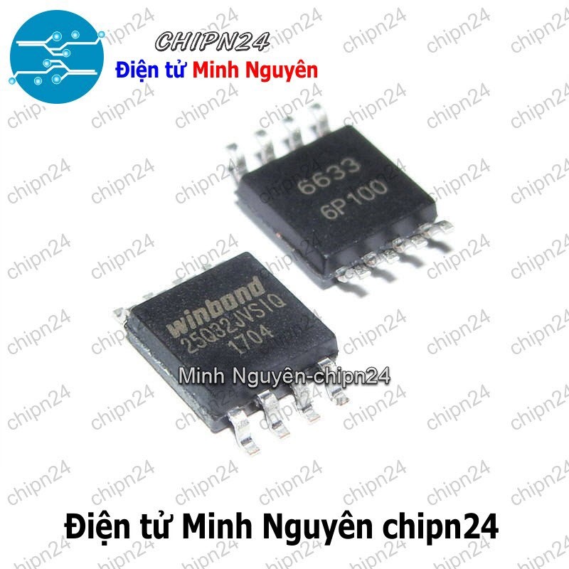[1 con] (SOP) IC Dán W25Q32 SOP-8 Hàng Tốt (SMD) (W25Q32JVSSIQ 25Q32JVSIG W25Q32JVSSIG 25Q32 IC Nhớ 