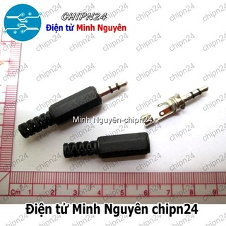[2 cái] (F113.5) Đầu Jack Audio 3.5mm Nhựa hàn dây