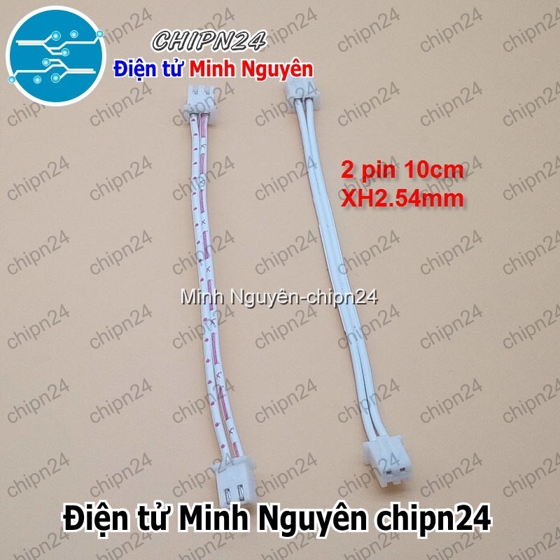[4 sợi] (P1) Dây bẹ trắng 2P XH2.54mm 2 đầu cắm dài 10cm
