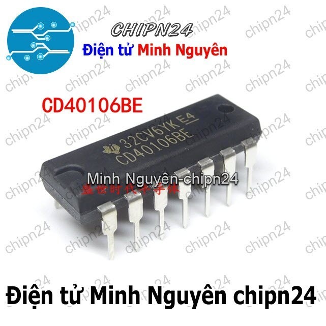 [3 con] (DIP) IC CD40106 DIP-14 (CD40106BE 40106)
