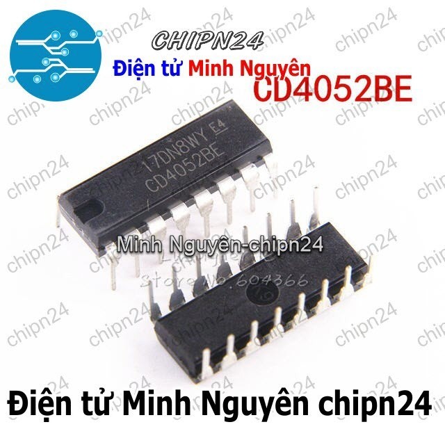 [3 con] (DIP) IC CD4052 DIP-16 (CD4052BE) (IC đa hợp và giải đa hợp 4 kênh tương tự)