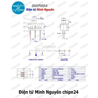 [2 cái] (K88) Công Tắc Gạt SS12D10 4.7MM (3 chân 2 vị trí Thẳng)