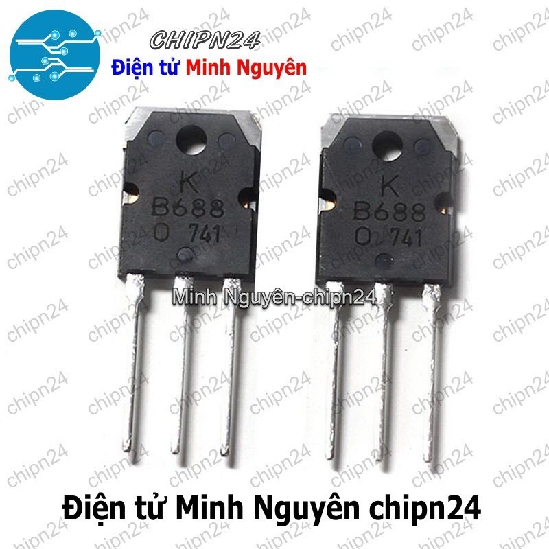 [2 con] (KT2) Transistor B688 (chữ K) TO-264 PNP 8A 120V (2SB688)