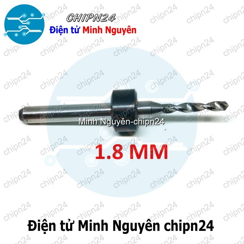 [2 cây] Mũi khoan mạch in CNC 1.8mm (Mạch điện tử, PCB)