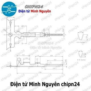 [25 cái] (I2) Lõi Header SM Dupont Đực 2.54mm (Dùng bấm đầu dây điện cho Dây cắm Testboard)