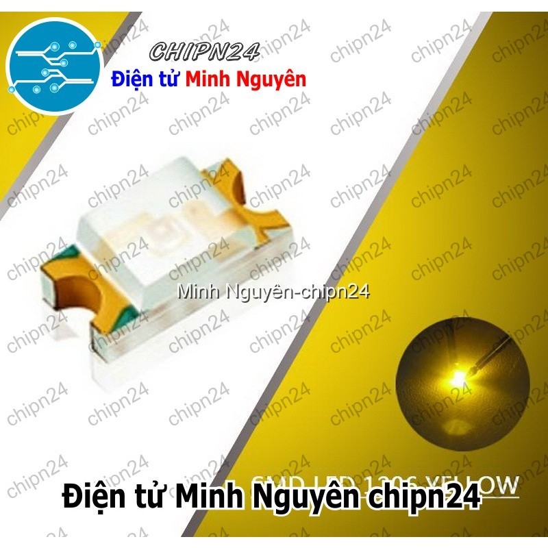 [25 con] (G5) Led Dán SMD 1206 Vàng (3.2x1.6mm)