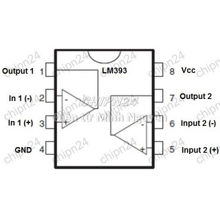 [3 con] (SOP) IC Dán LM393 SOP-8 (SMD) (LM393DR) (IC khuếch đại thuật toán OpAmp)