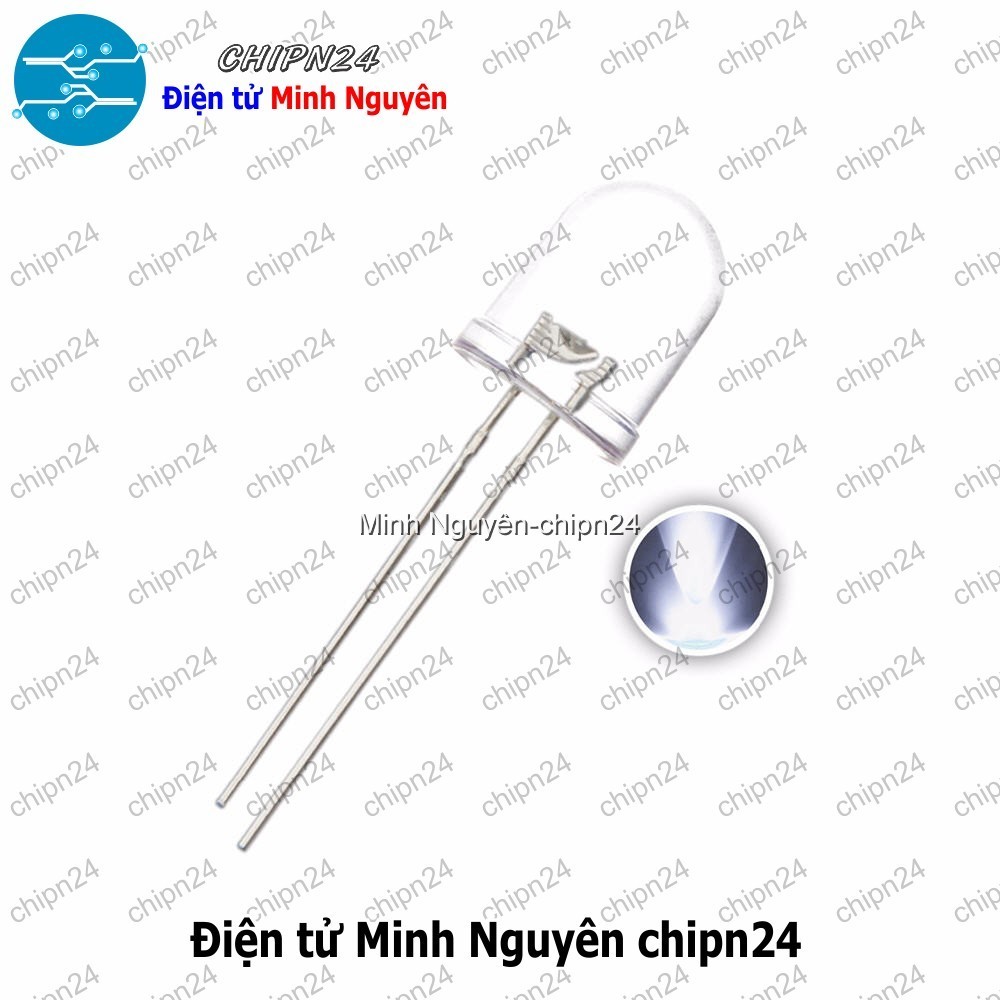 [10 con] (TK16) Led 10mm Trong Trắng