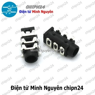 [3 cái] (F111.7) Jack Audio 3.5mm PJ-313 3 nấc SMD Dán (PJ313 5P)