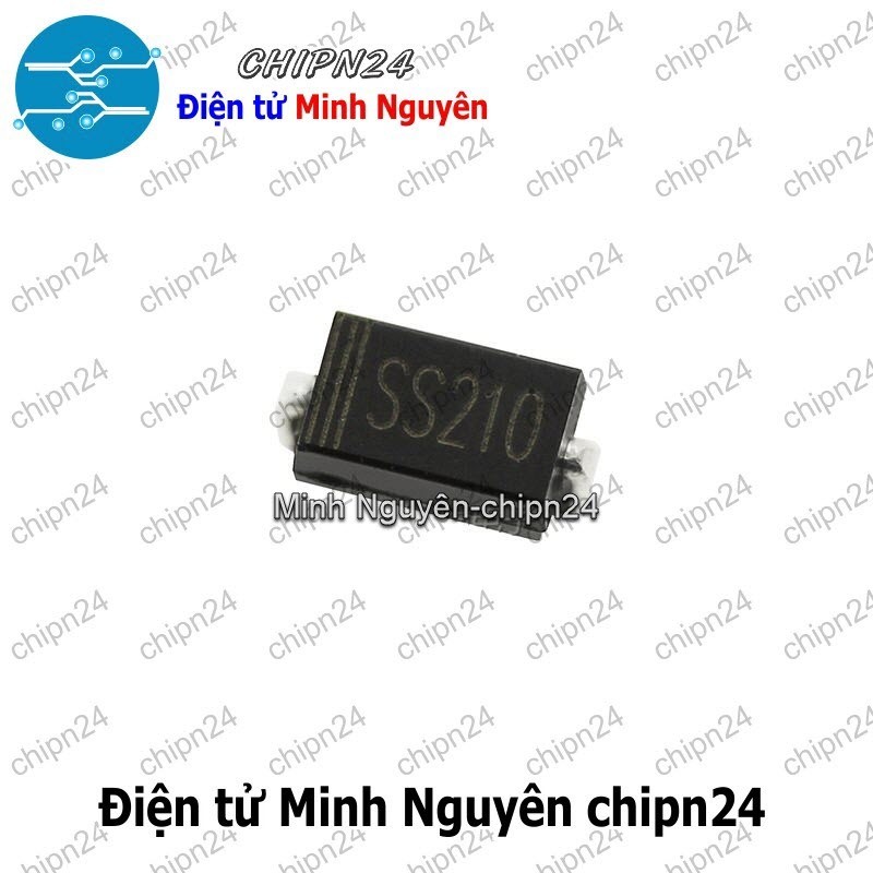 [10 con] (G7) Diode Dán SS210 SMA 2A 100V (SMD) (4.3x2.6mm) (Diode xung)
