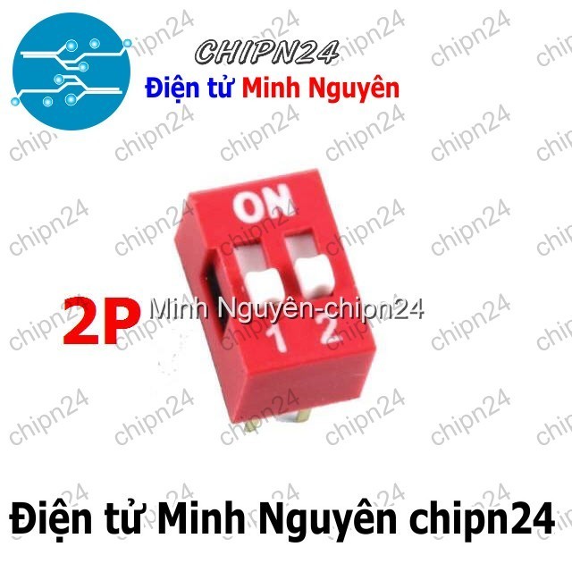 [4 cái] (K81) Công tắc bit 2p Đỏ (Switch 2)