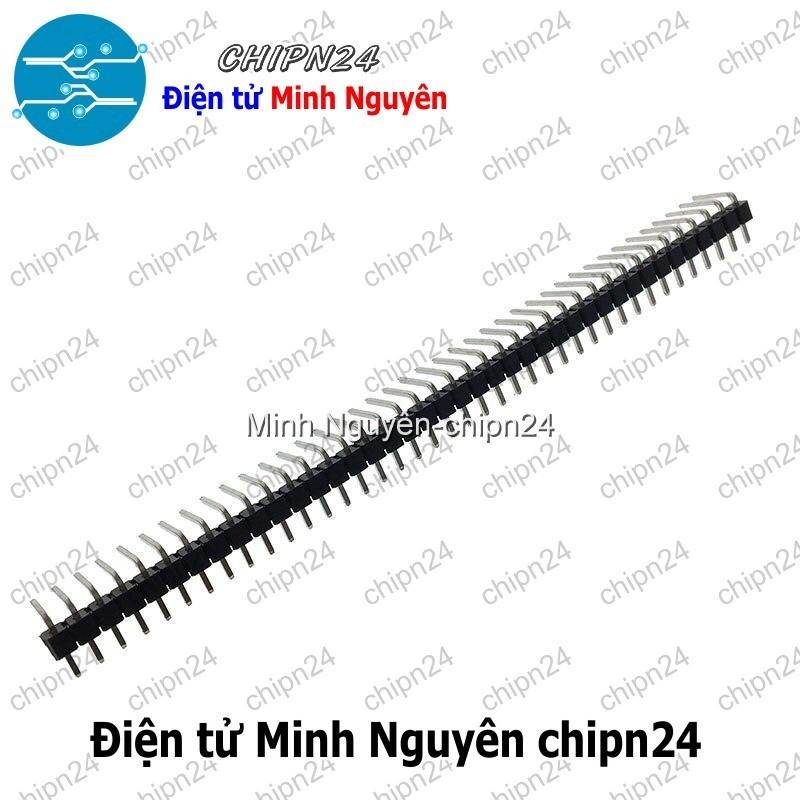 [4 cây] (H52) Hàng rào Đực Đơn Cong 2.54MM 1x40p (Jump, Header)