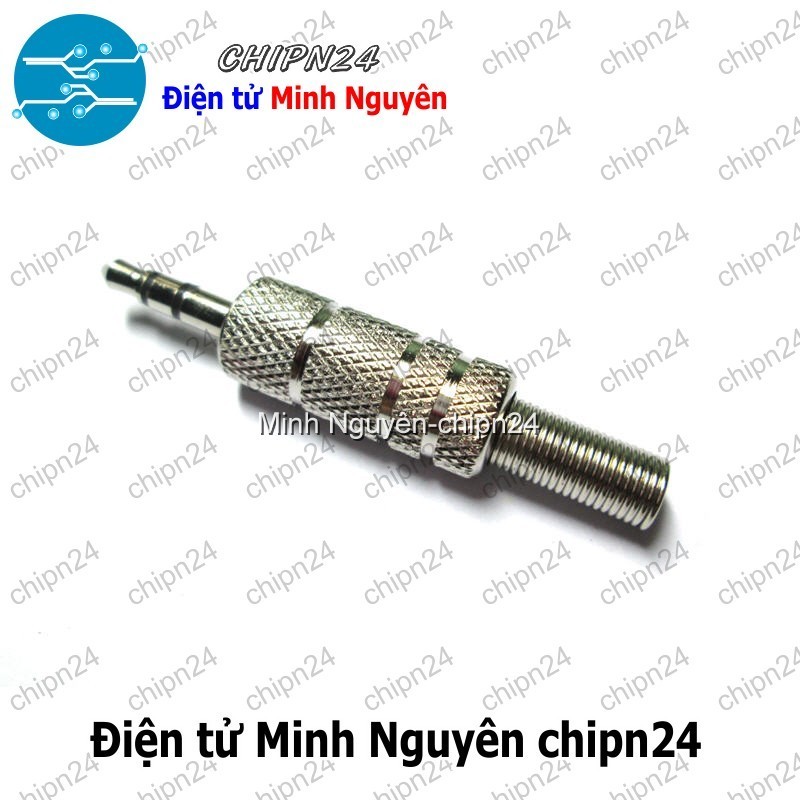 [1 cái] (F113.7) Đầu Jack Audio 3.5mm Kẽm hàn dây