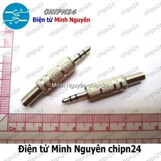 [1 cái] (F113.7) Đầu Jack Audio 3.5mm Kẽm hàn dây