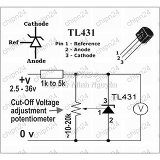 [5 con] (DIP) IC TL431 TO-92 (100mA 36V) (IC điều chỉnh điện áp)