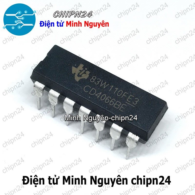 [2 con] (DT) IC CD4066 DIP-14 Hàng Tốt TI (CD4066BE) (IC khóa tương tự và số 2 chiều)