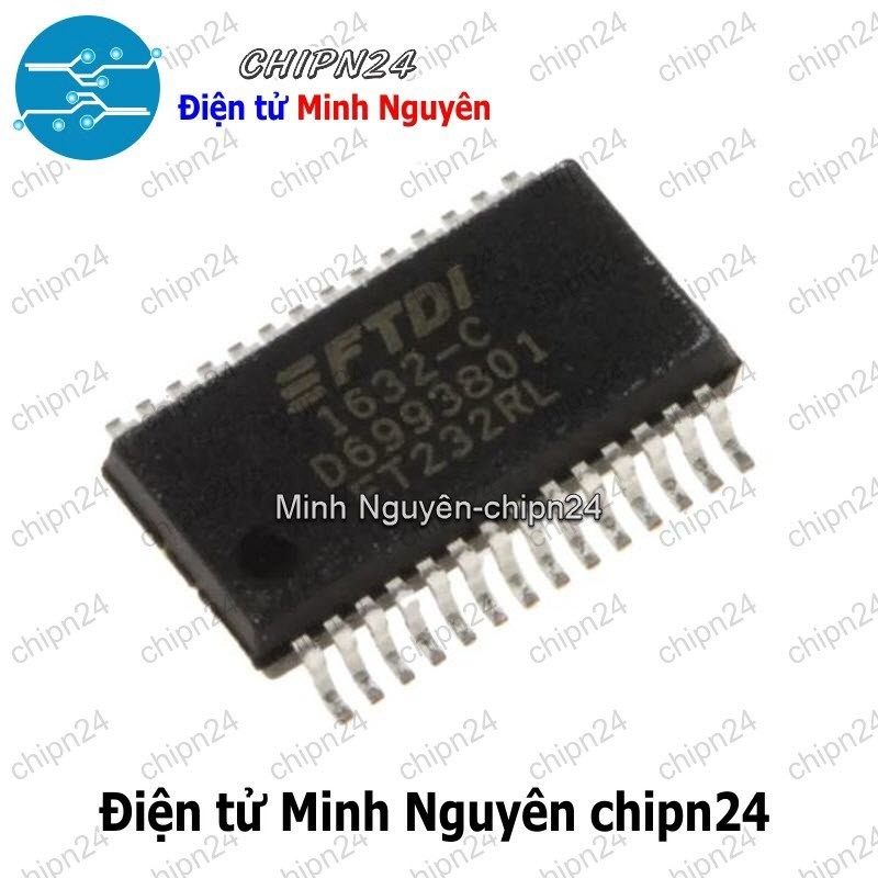 [1 con] (SOP) IC Dán FT232 SSOP-28 (SMD) (FT232RL 232)