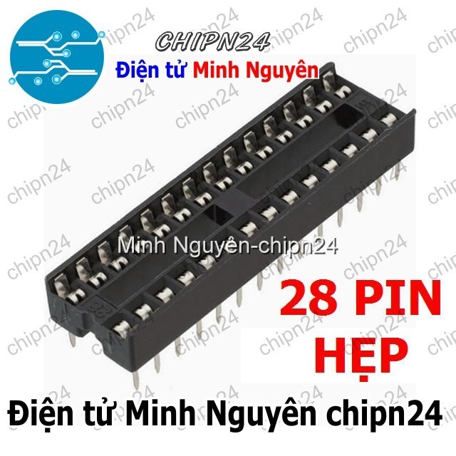 [4 cái] Đế IC 28P Khe Hẹp (DIP-28) (Đế cắm IC 28 chân)