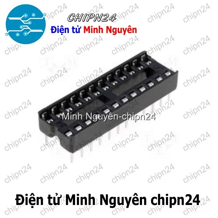 [4 cái] Đế IC 24P Khe Hẹp (DIP-24) (Đế cắm IC 24 chân)