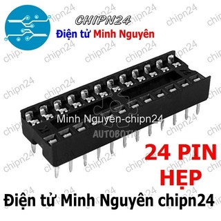 [4 cái] Đế IC 24P Khe Hẹp (DIP-24) (Đế cắm IC 24 chân)