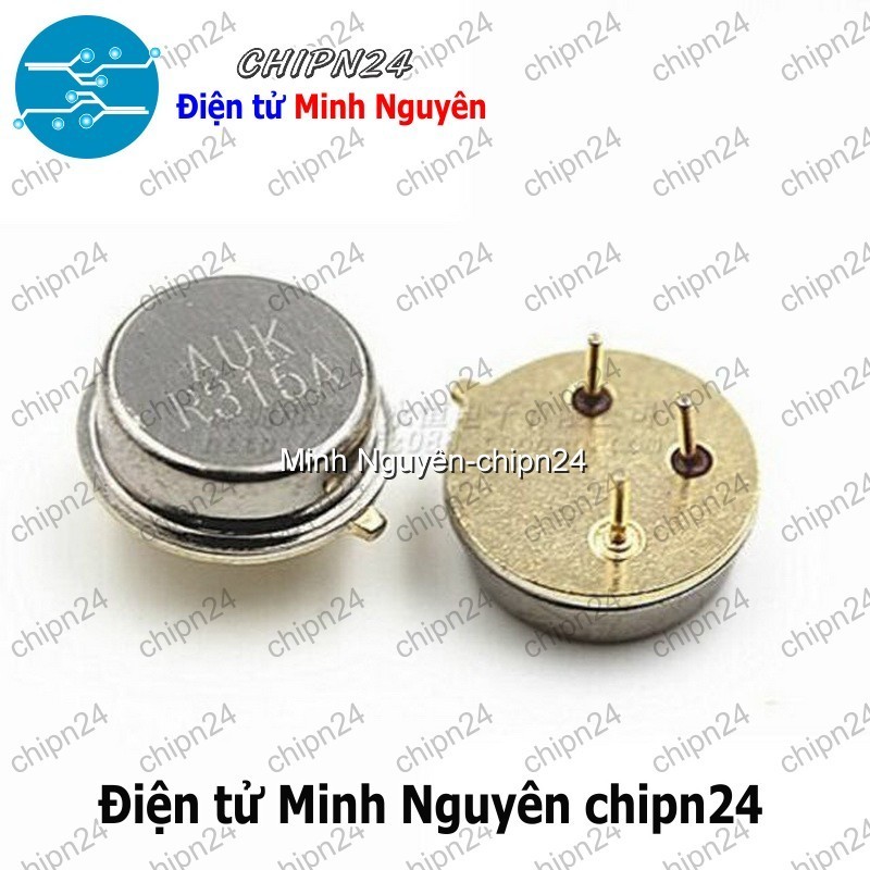 [2 con] (K341) Thạch anh RF 315M tròn (315MHz 315)