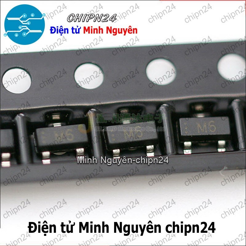 [25 con] (G10.1) Transistor Dán S9015 (M6) SOT-23 PNP 100mA 45V (SMD) (9015)