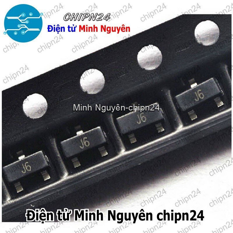 [25 con] (G10.1) Transistor Dán S9014 (J6) SOT-23 NPN 100mA 45V (SMD) (9014)