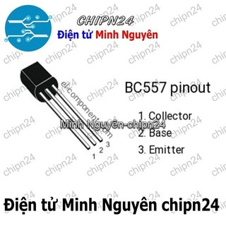 [25 con] (KT1) Transistor BC557 TO-92 PNP 100mA 45V (557)