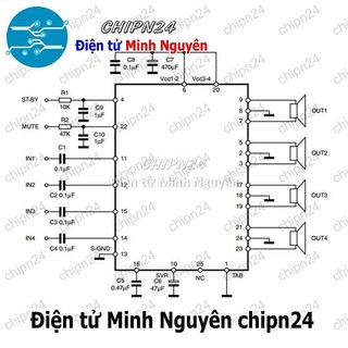 [1 con] (DIP) IC TDA7388 Multiwatt-25 (IC Khuếch đại âm thanh)