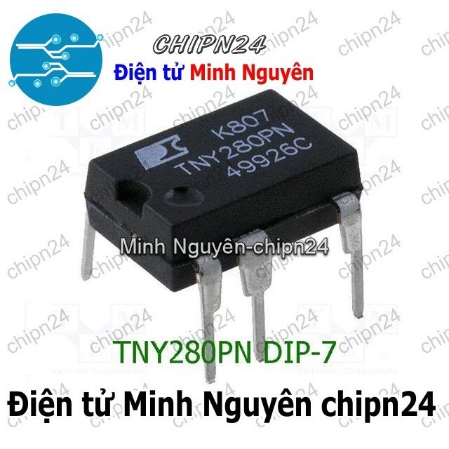 [1 con] (DIP) IC TNY280PN DIP-7 (36.5W 700V) (TNY280) (IC Nguồn AC-DC Converter)