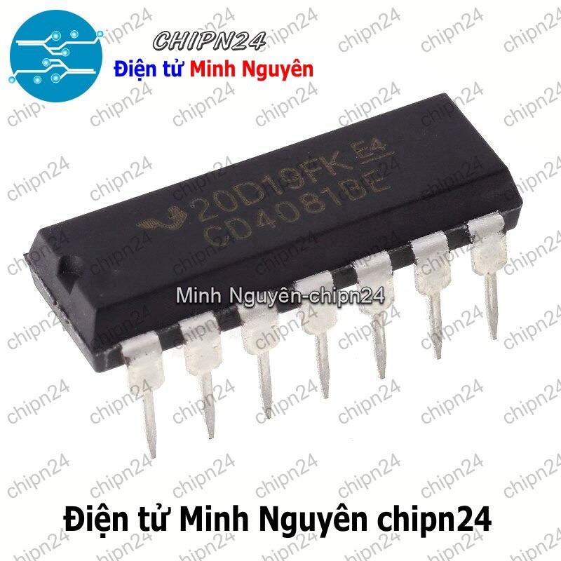[2 con] (DIP) IC CD4081 DIP-14 (CD4081BE) (IC Cổng AND (4 Cổng AND 2 ngõ vào))