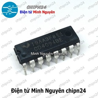 [3 con] (DIP) IC CD4094 DIP-16 (CD4094BE) (IC ghi dịch 8 bit và một chốt 3 trạng thái 8 bit)