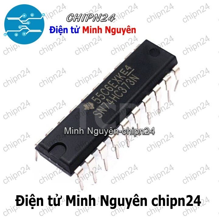 [2 con] (DT) IC 74373 74HC373 DIP-20 Hàng Tốt (74HC373N) (IC Flip-Flop loại bát phân D với đầu ra 3 trạng thái)