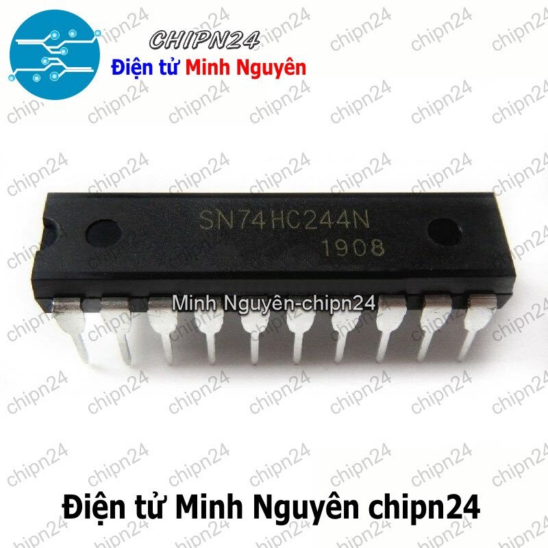 [2 con] (DIP) IC 74244 74HC244 DIP-20 (SN74HC244N) (IC Bộ đệm bát phân / trình điều khiển dòng)