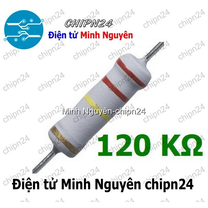 [5 con] (F373) Điện Trở 120K 2W 5%