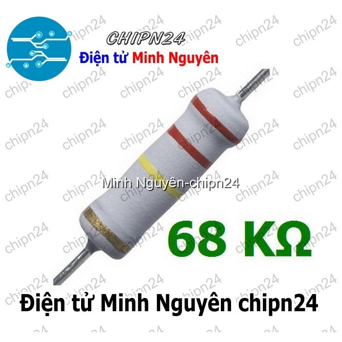 [5 CON] (F149) Điện Trở 68K 2W