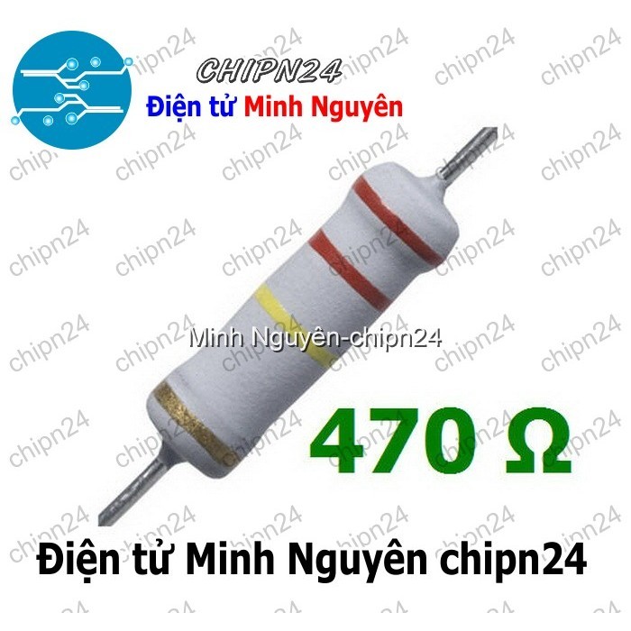 [5 con] (F368) Điện Trở 470R 2W 5%