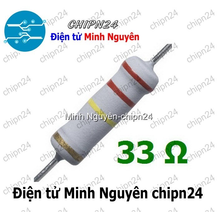[5 con] (F366) Điện Trở 33R 2W 5%