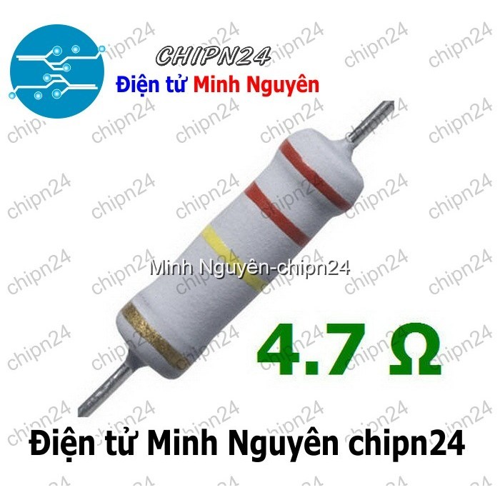 [5 con] (F364) Điện Trở 4.7R 2W 5%
