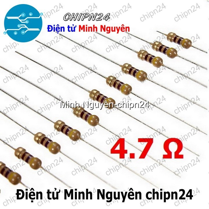 [20 con] Điện Trở 4.7R 1/4W 5%