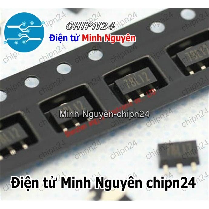[5 con] (SOP) IC Dán 78L12 SOT-89 (SMD) (7812 12V 100mA)