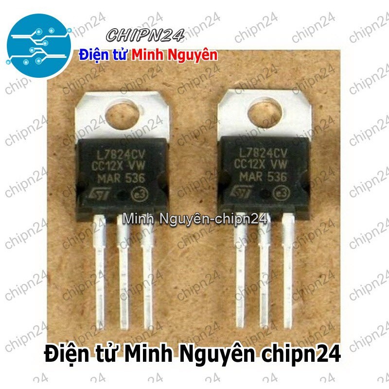 [3 con] (DIP) IC L7824CV TO-220 (IC Nguồn 24V)