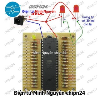 [1 cái] (A42) Mạch Led Trái tim 32 bóng mở rộng