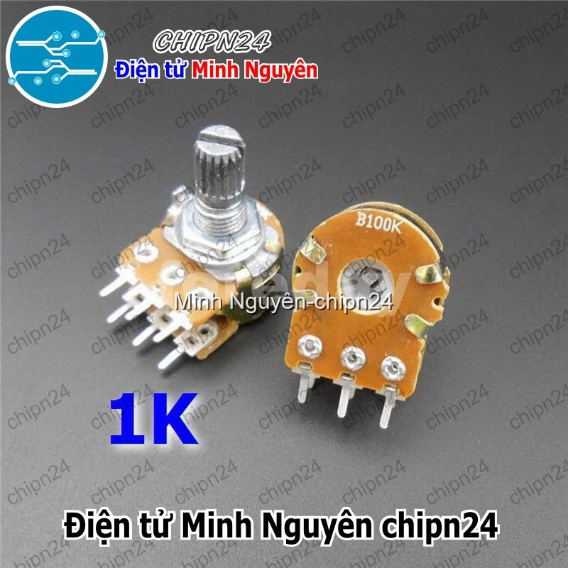 [3 cái] (F148) Biến trở Volume Đôi 1K WH148 (B102 102 6 chân)